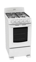 Gas 20” Range White 4 Cooking Zones Q809
