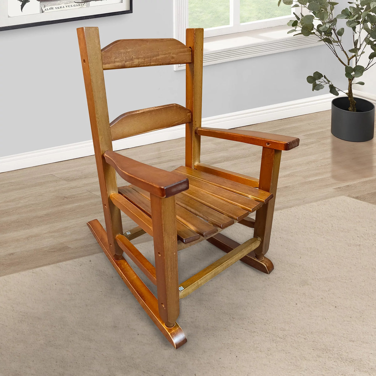 White Solid Wood Rocking Chair X810