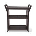 Brown Wicker Bar Cart D796685