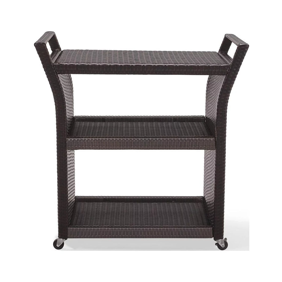 Brown Wicker Bar Cart D796685