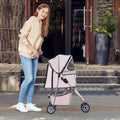 Pet Stroller Cat Dog Cage Folding Carrier W34100
