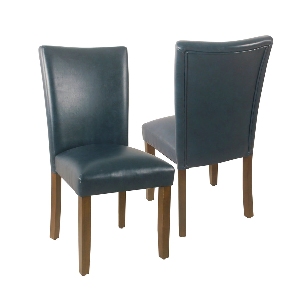 Dark Blue Faux Leather Dining Chair Set of 2 L145