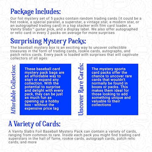 Random Autographed Relic and Rookies Trading Cards Mystery Pack V4902
