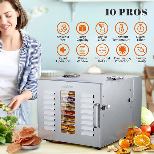 10 Trays Stainless Steel Food Dehydrator P209