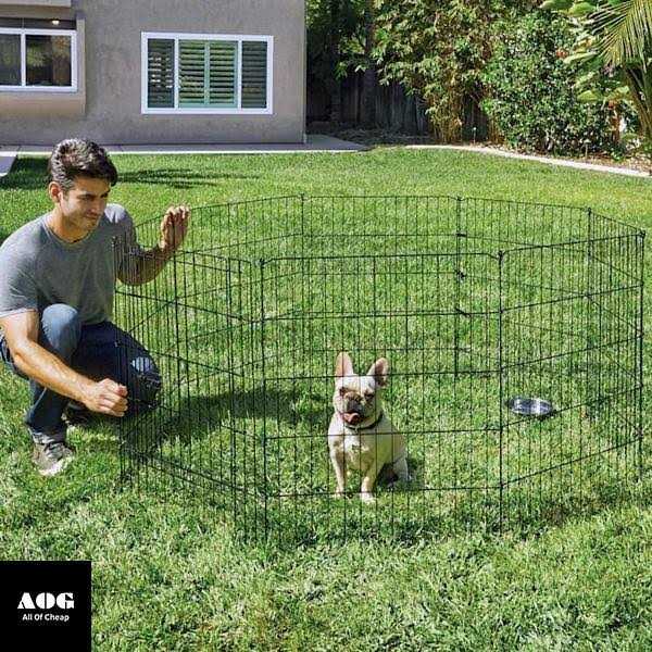 Adjustable Black Exercise Pen for Dogs Z506088