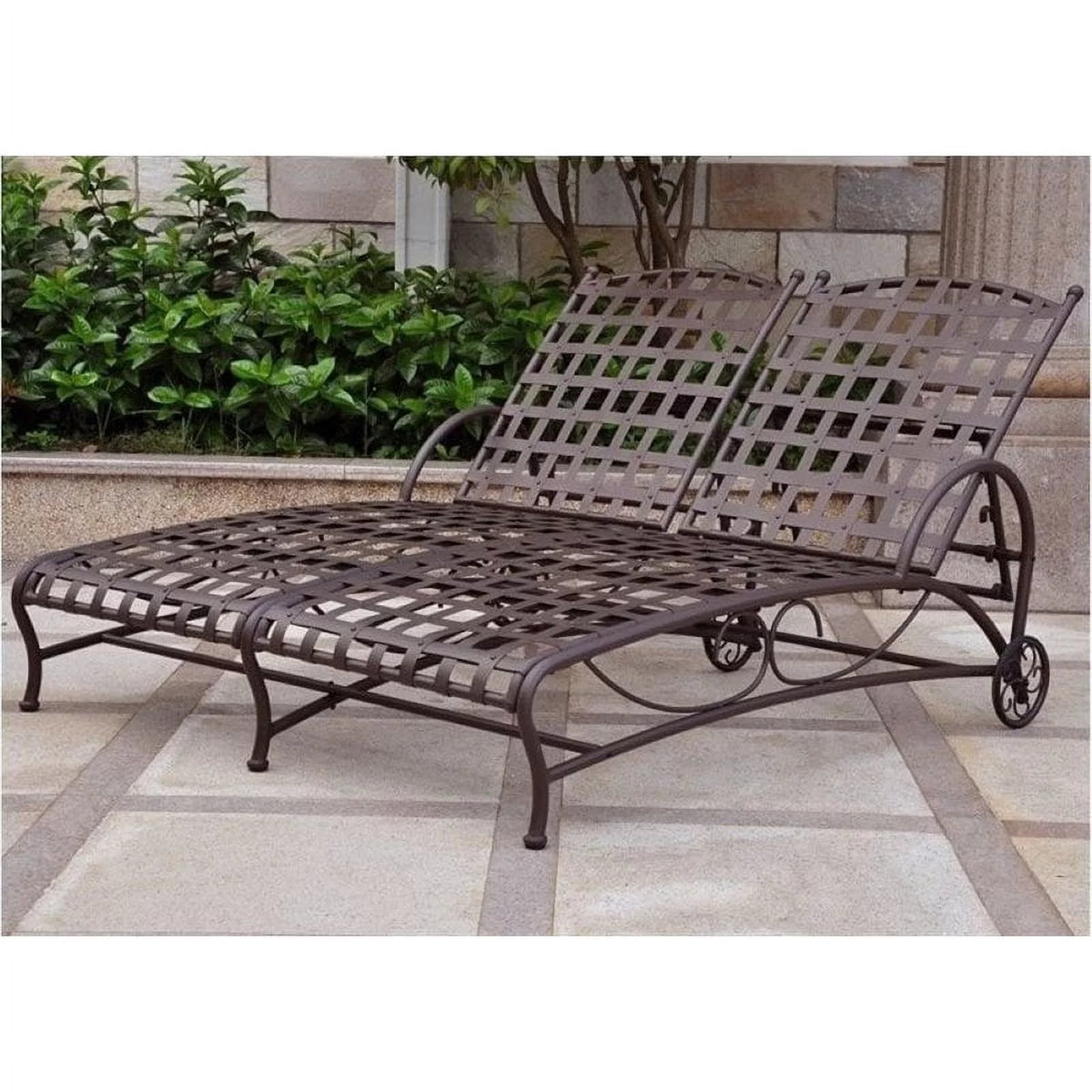 Wrought Iron Double Patio Chaise Lounge L742081