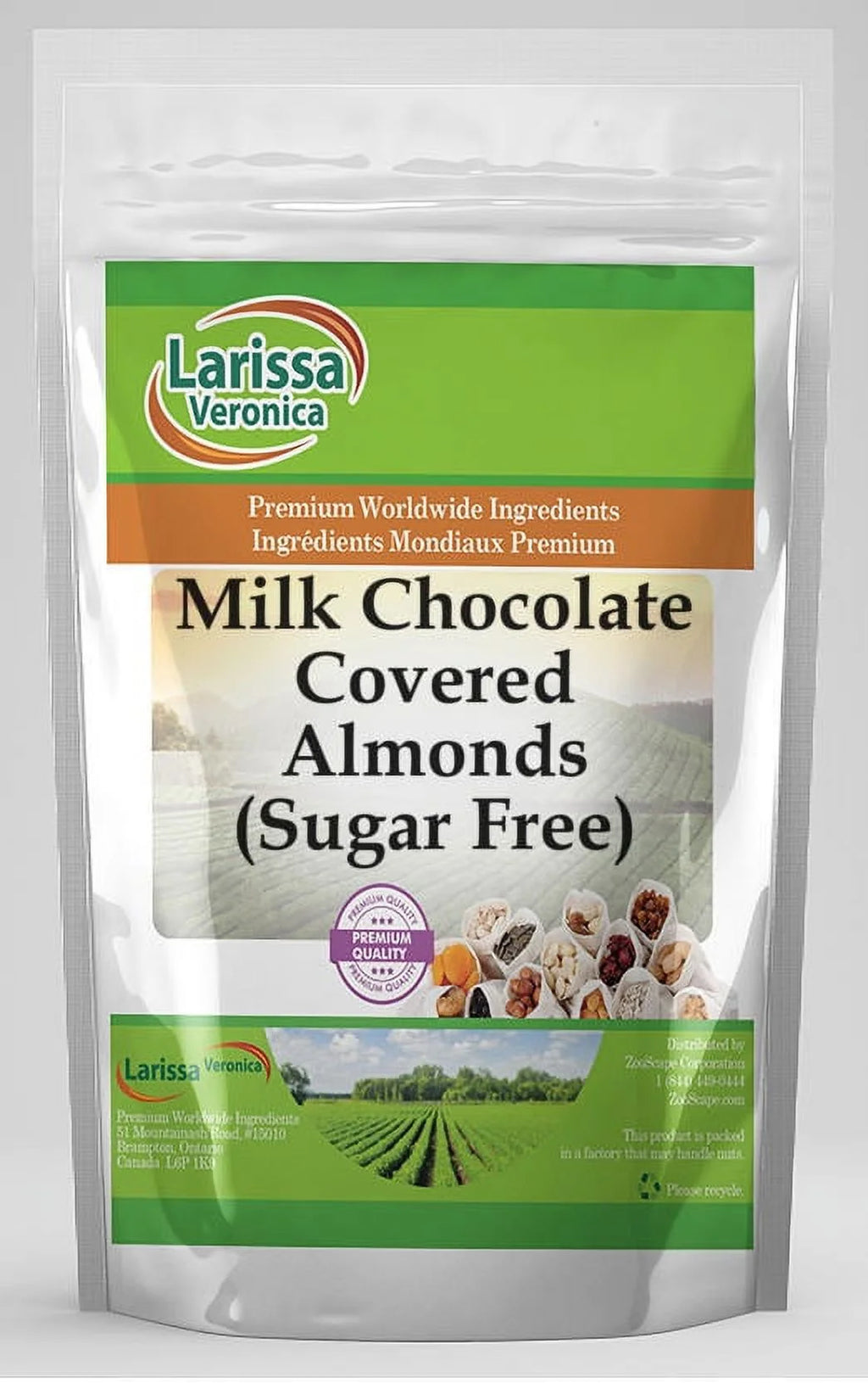 Sugar Free Milk Chocolate Covered Almonds 4 oz 3-Pack J6065