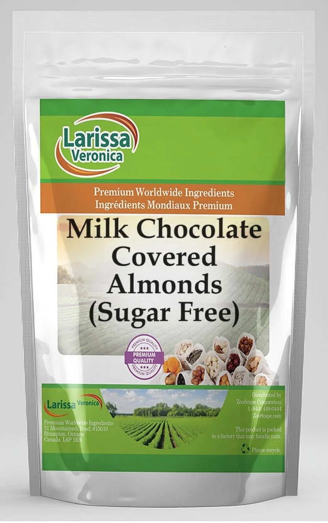 Sugar Free Milk Chocolate Covered Almonds 4 oz 3-Pack J6065