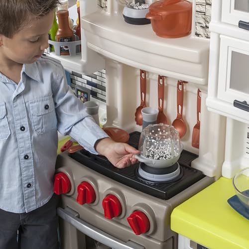 Kids Kitchen Playset with Lights and Sounds, 78 Piece Toy Accessories R6085