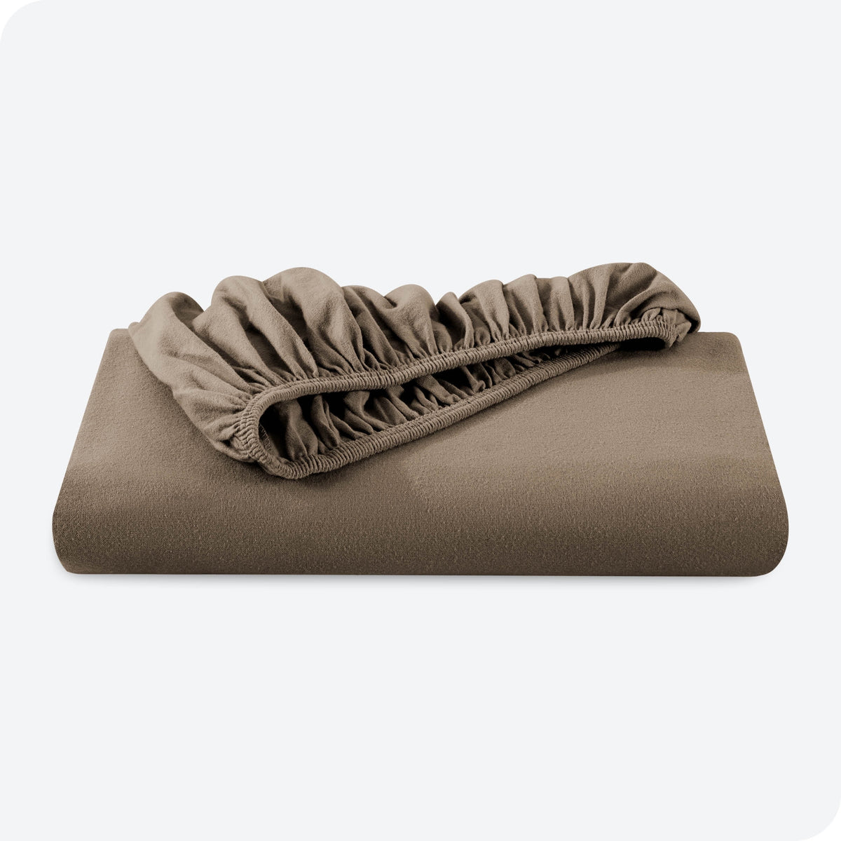 Twin Taupe Flannel Fitted Sheet V52922