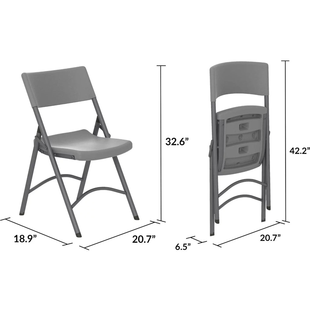 Folding Chair, Gray - Pack of 4 F301