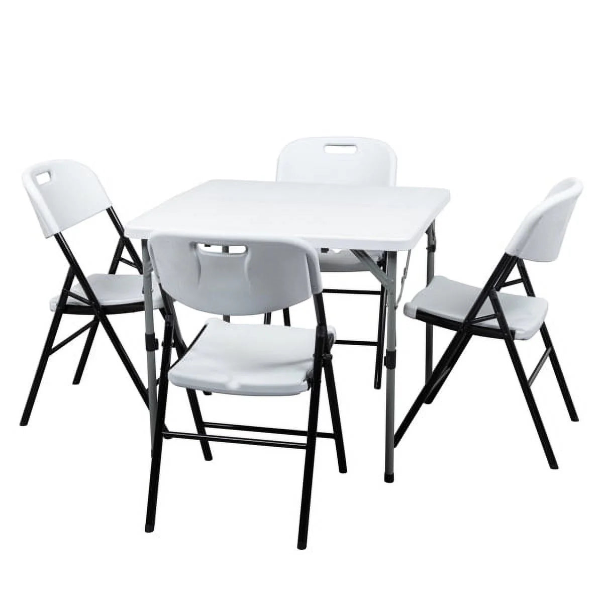 4 Pack White Plastic Folding Chairs Q821