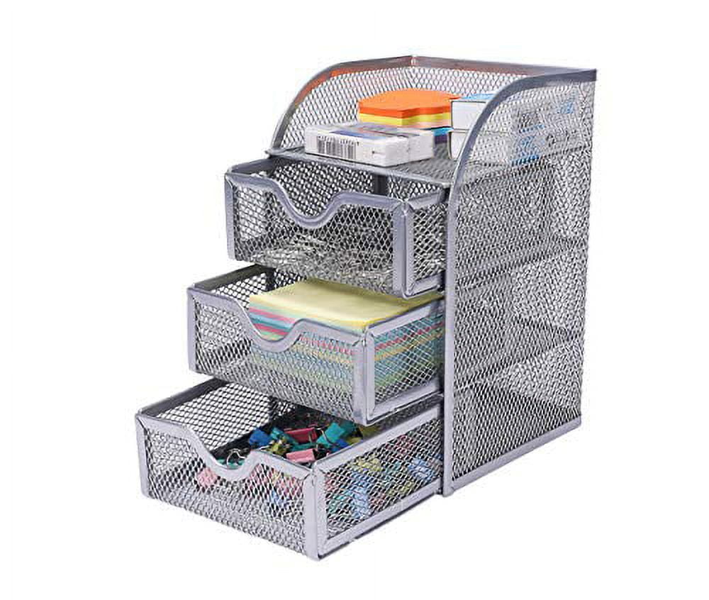 Mesh Desk Organizer Set with Drawer D592
