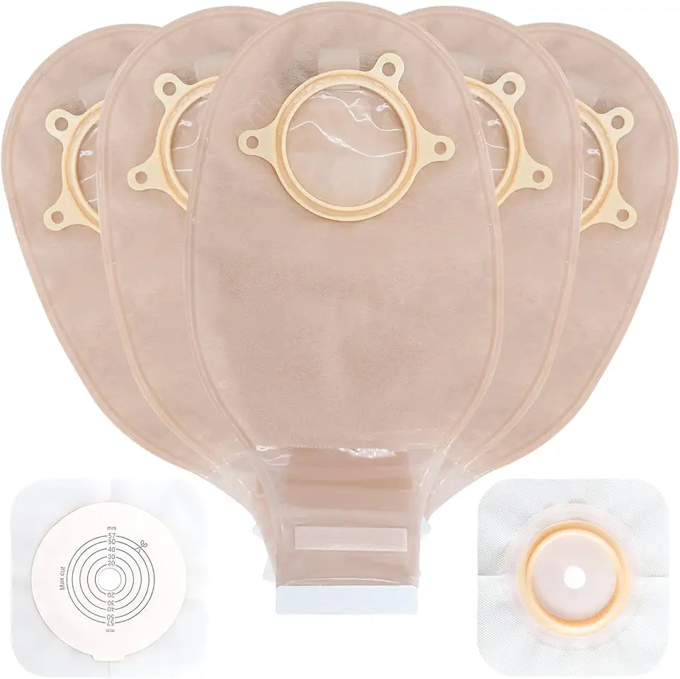 21PCS Two Piece Drainable Ostomy Bags Cut-to-Fit S736