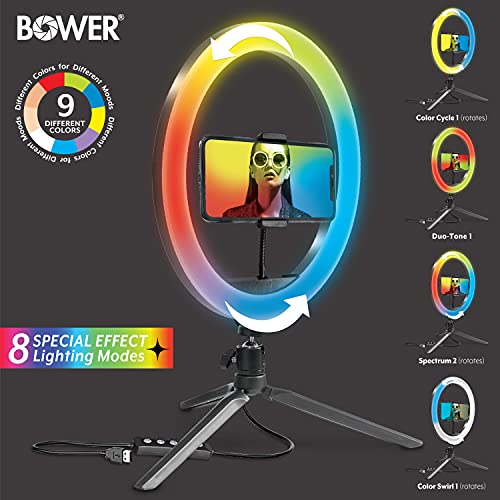 10 inch RGB Selfie Ring Light Stand Studio Kit with Tripod and Phone Holder N19842