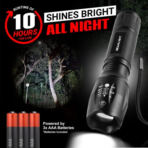 LED Flashlights with High Lumens, 5 Modes, Zoomable Beam G77824