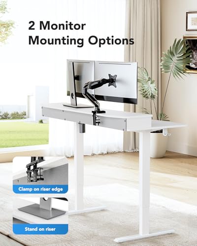 48″ x 24″ Black Electric Standing Desk with 2 Drawers X671