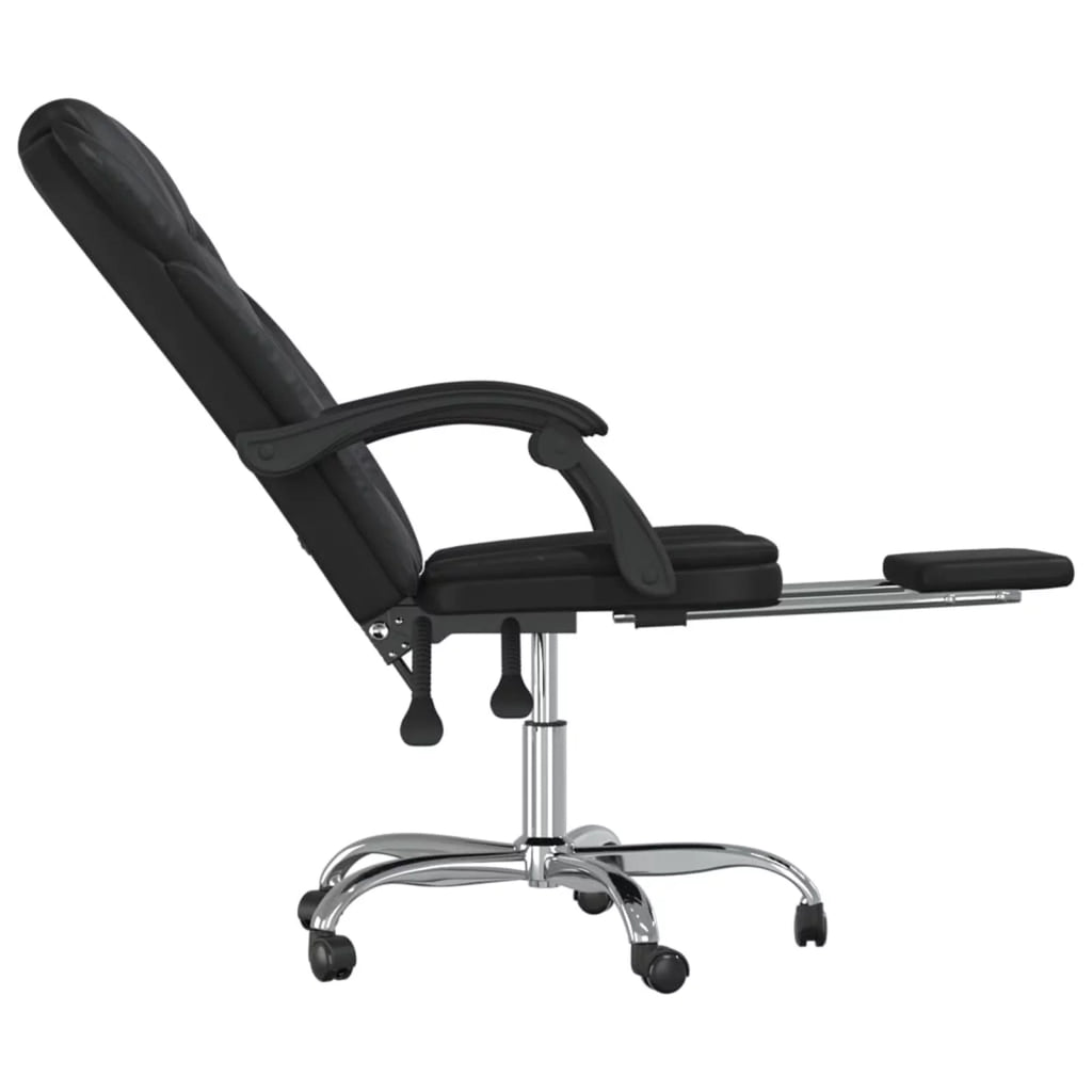 Black Faux Leather Reclining Office Chair P178644