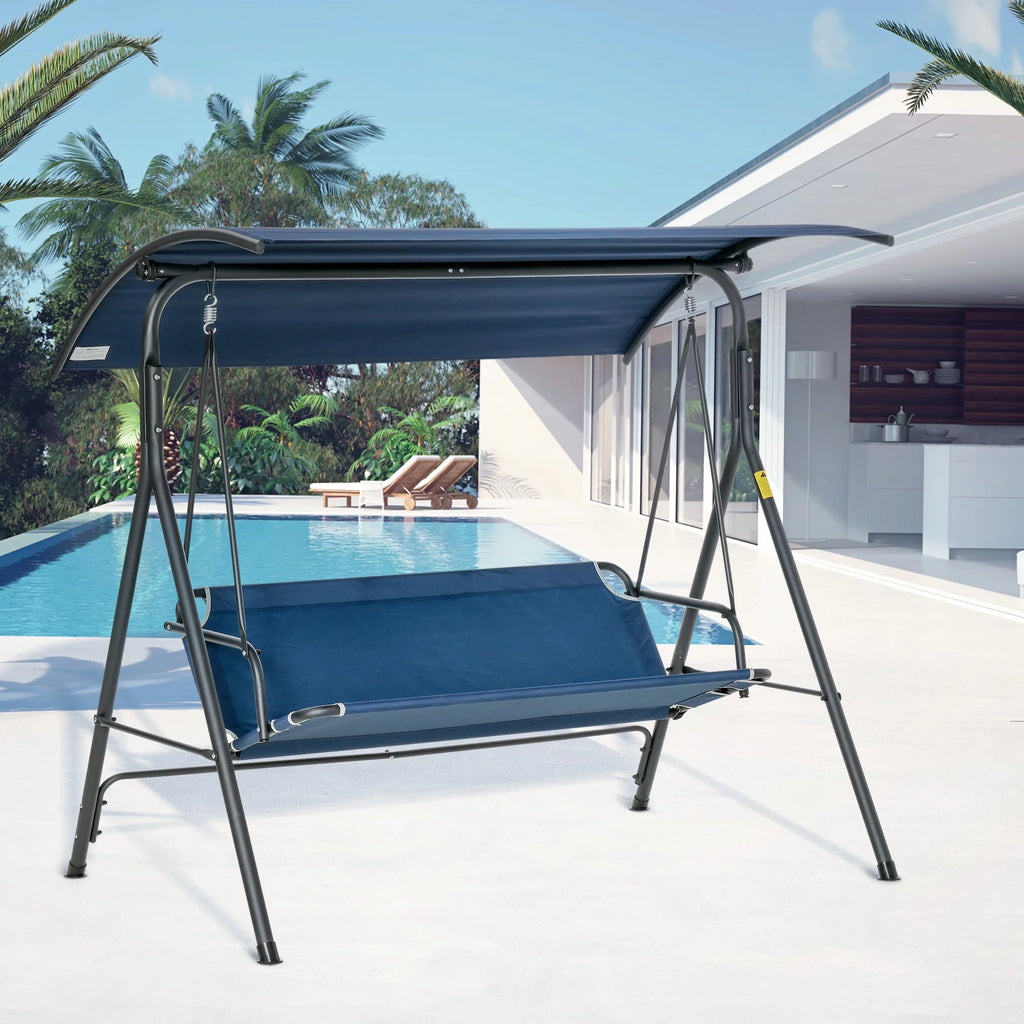 Dark Blue Steel Porch Swing S919