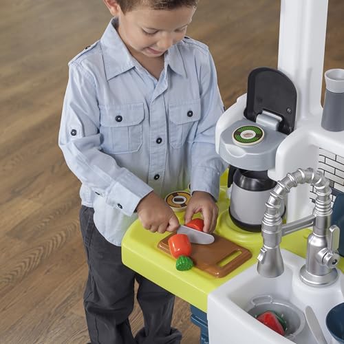 Kids Kitchen Playset with Lights and Sounds, 78 Piece Toy Accessories R6085