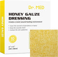 Honey Gauze Dressing 4" x 4", 10 Pcs/Box Medical Bandage Tulle Mesh Patch S901
