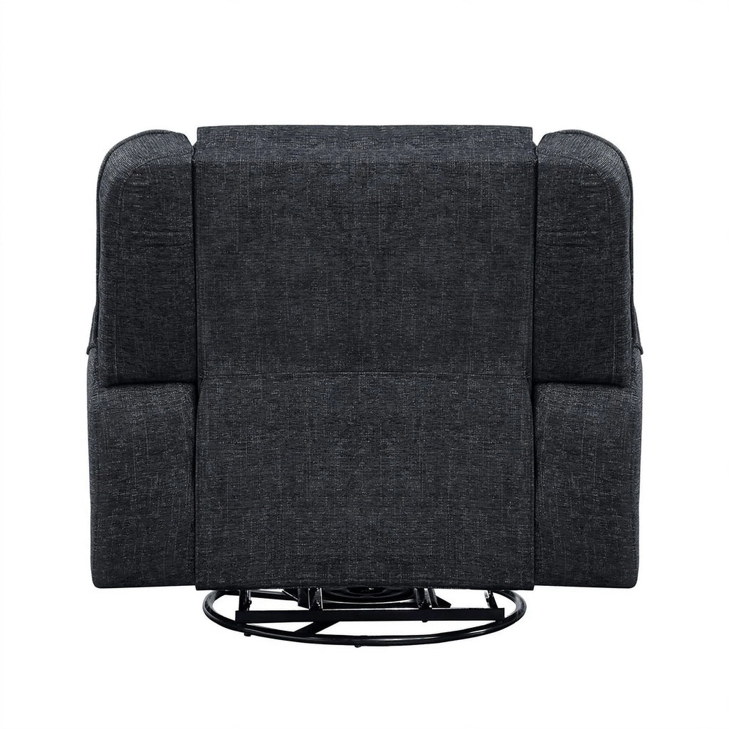 Ebony Chenille Upholstered Swivel Reclining Chair C997245