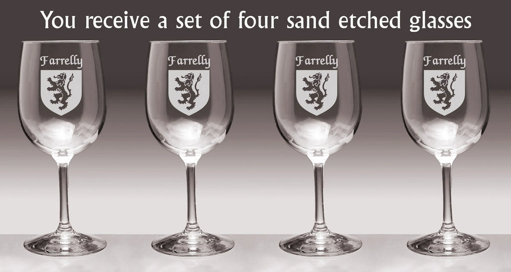 Irish Coat of Arms Wine Glasses Set of 4 C61547