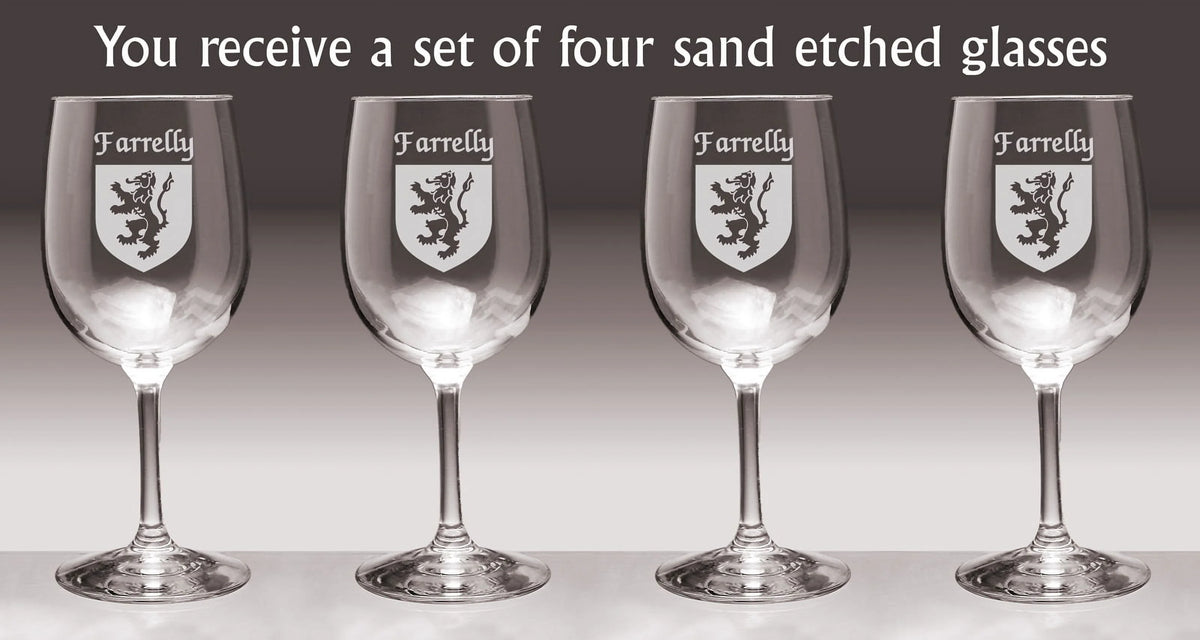 Irish Coat of Arms Wine Glasses Set of 4 C61547