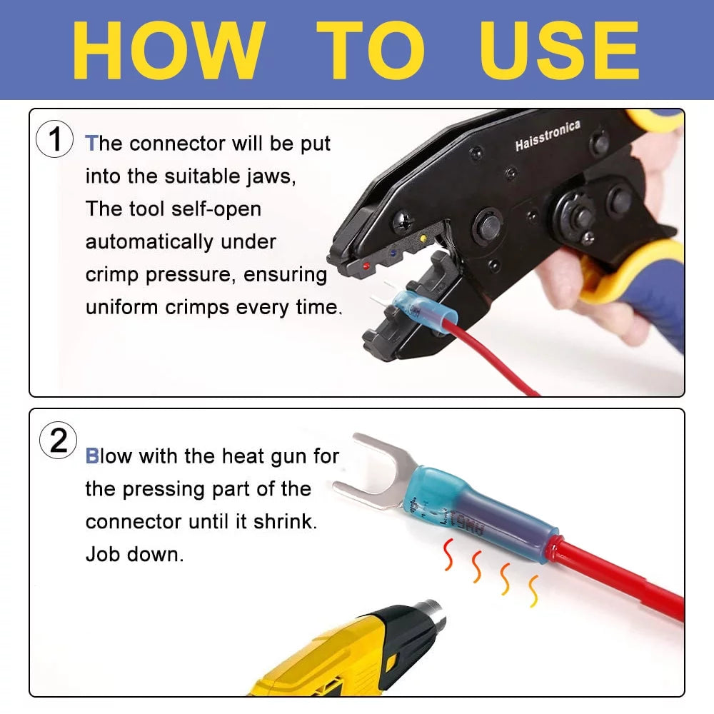 330PCS #10 Marine Grade Heat Shrink Fork Connectors H15571