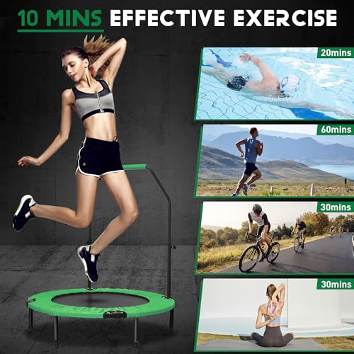 40" 48" Mini Trampoline with Adjustable Bar Z361