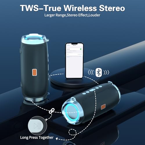 Portable Bluetooth Karaoke Machine with 2 Wireless Microphones M587