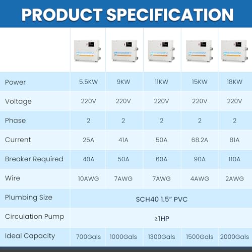 11KW 220V Electric Pool Heater Q257