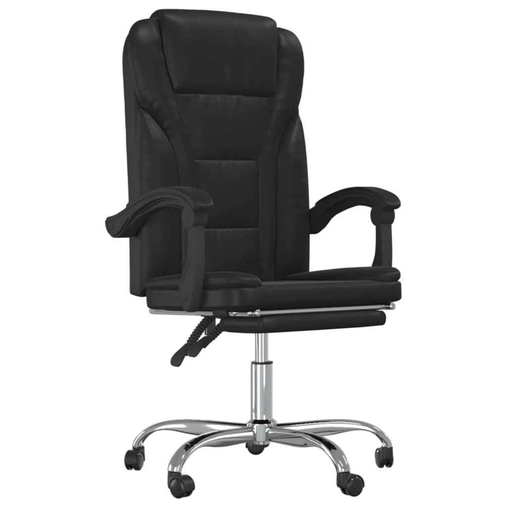 Black Faux Leather Reclining Office Chair P178644