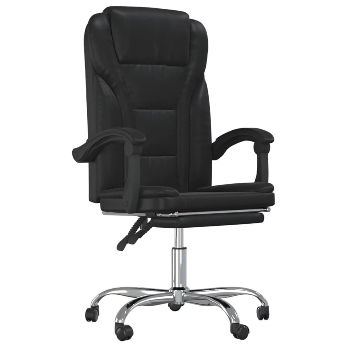 Black Faux Leather Reclining Office Chair P178644