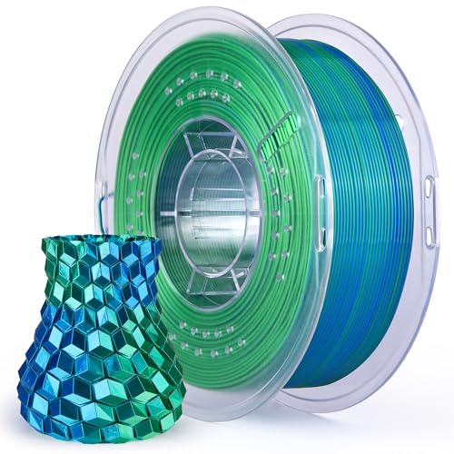 Silk PLA Filament 1.75mm Dual Color Blue Green 1KG Q705422