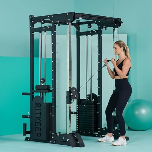 All-in-One Home Gym Equipment with 2200lb Load Capacity and 320lb Weight Stack A14715