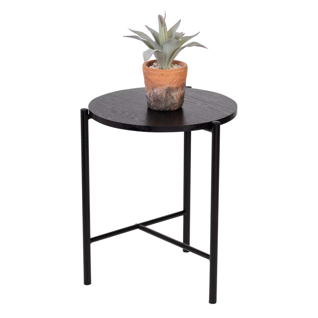 Black Round Side Table F517