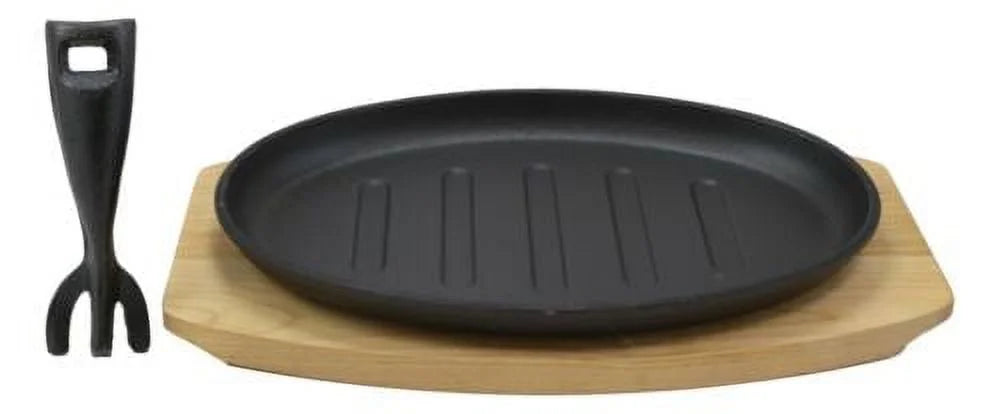 Enameled Cast Iron Fajita Skillet Set 10.5" V56410
