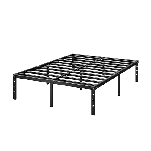 18 Inch Tall Black Metal Platform Twin Size Bed Frame F1262