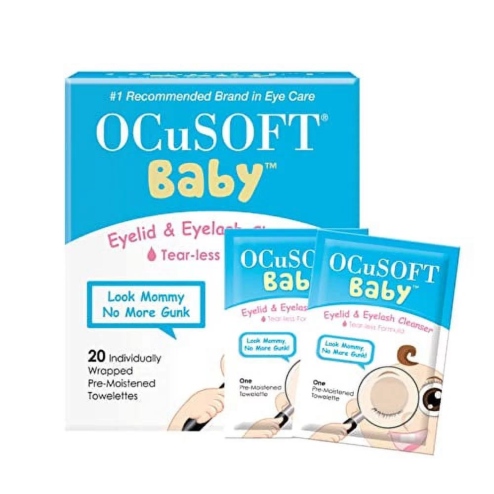 Baby Eyelid and Eyelash Cleanser Towelettes 20 Ea F965035