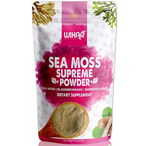 Wildcrafted Sea Moss and Bladderwrack with Burdock Powder 8 Ounces U3176