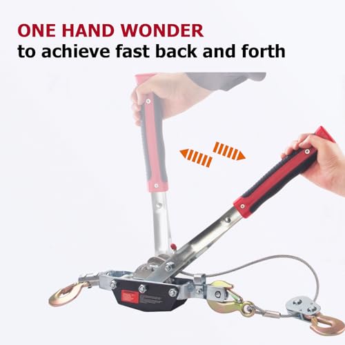 2 Ton Capacity Heavy Duty Come Along Winch with 12FT Steel Cable R635494