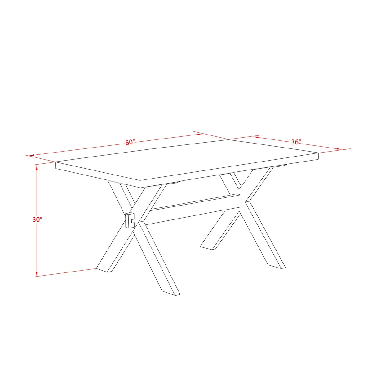 6-piece Wood Dinette Set F96953