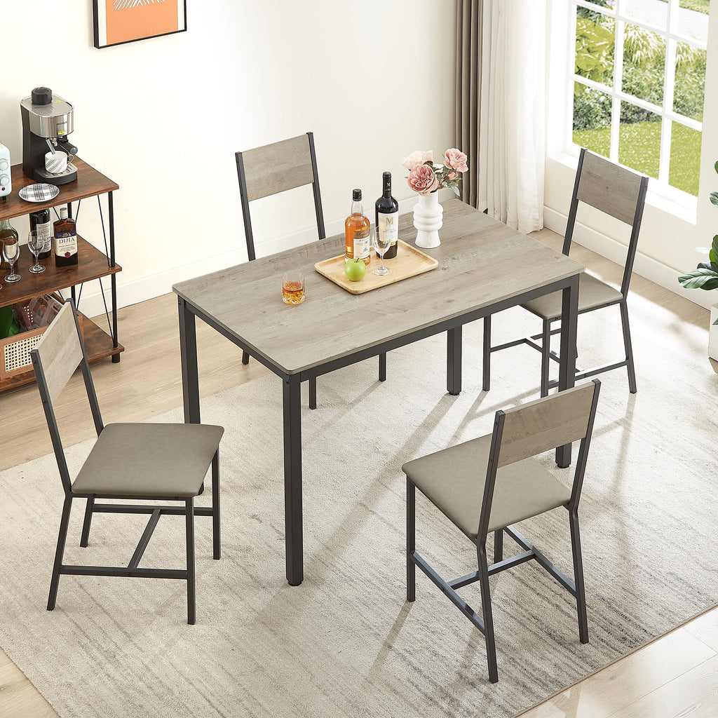 5-Piece Dining Room Table Set with 4 Chairs A902848