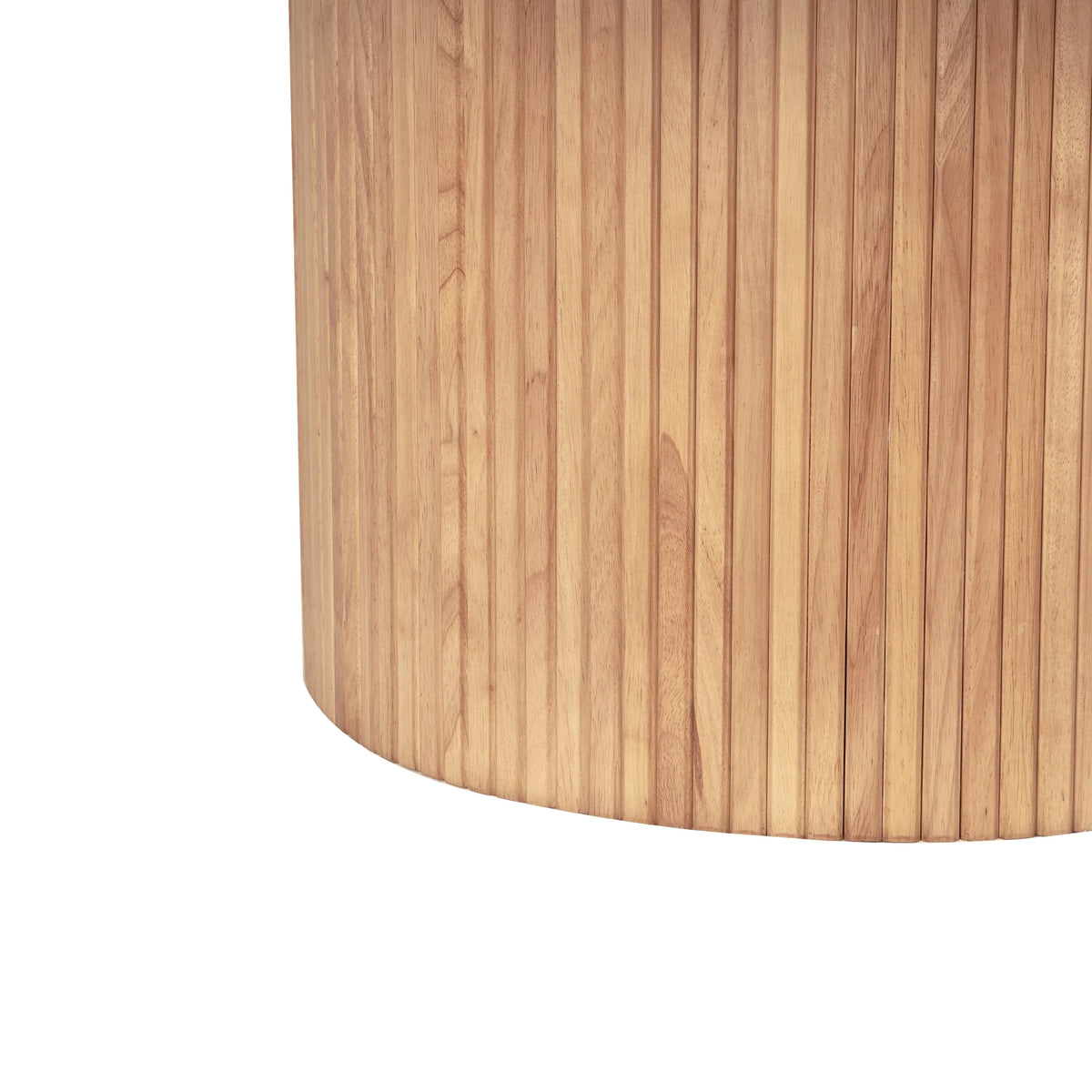 Round Wood Coffee Table with Pedestal End Table Natural 35.5" N4942