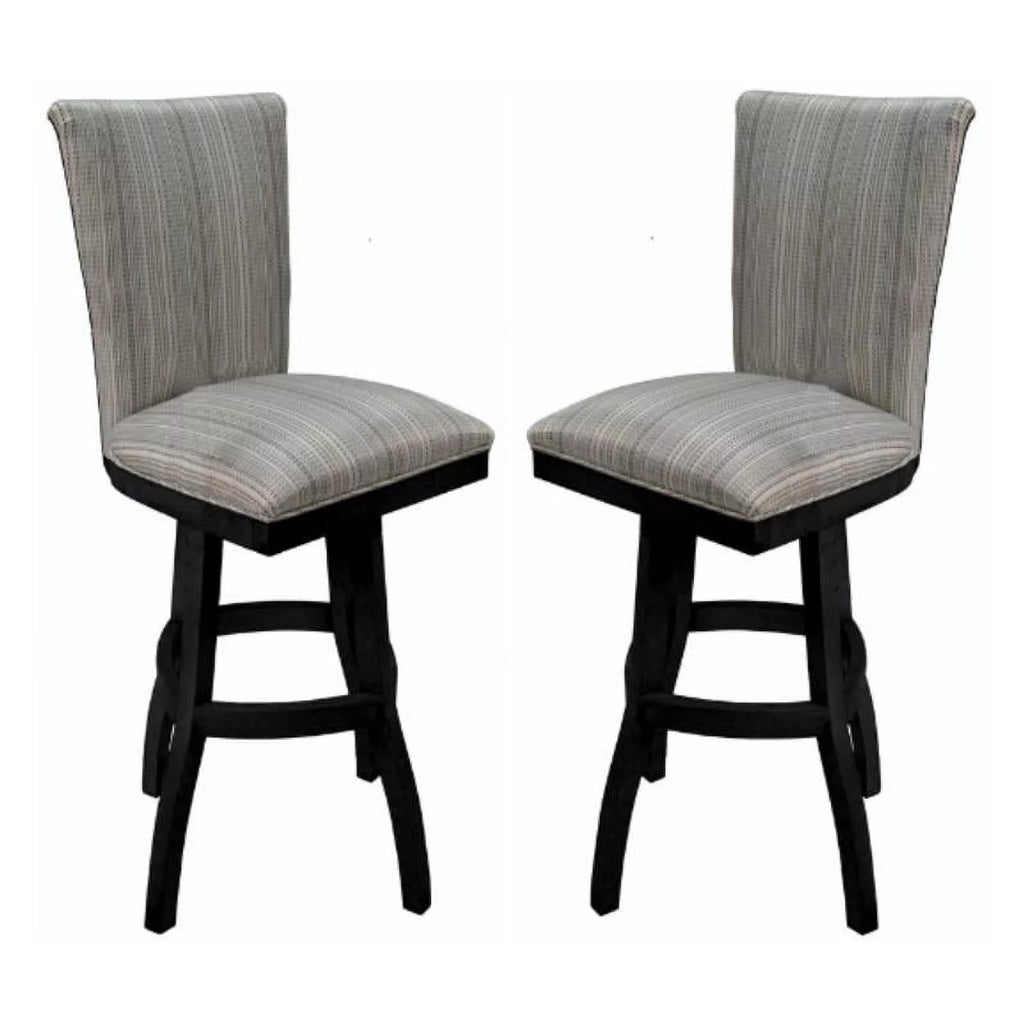 Set of 2 Swivel Wood Bar Stool O338754
