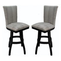 Set of 2 Swivel Wood Bar Stool O338754