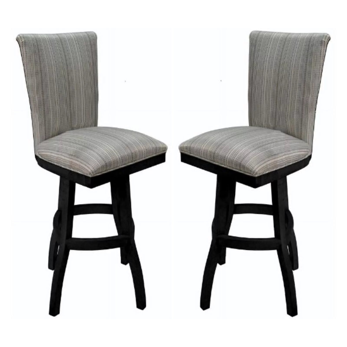 Set of 2 Swivel Wood Bar Stool O338754