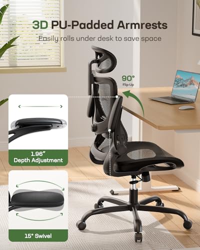 Ergonomic Mesh High Back Office Chair with Lumbar Support J94584