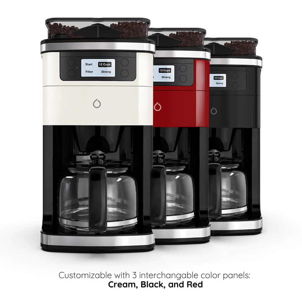 Red Coffee Maker with Built-in Grinder W10858